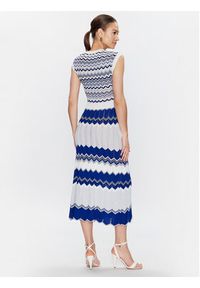 Morgan Sukienka dzianinowa 231-RMGUI Niebieski Regular Fit. Kolor: niebieski. Materiał: wiskoza