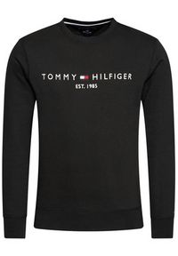 TOMMY HILFIGER - Tommy Hilfiger Bluza Logo MW0MW11596 Czarny Regular Fit. Kolor: czarny. Materiał: syntetyk, bawełna #3