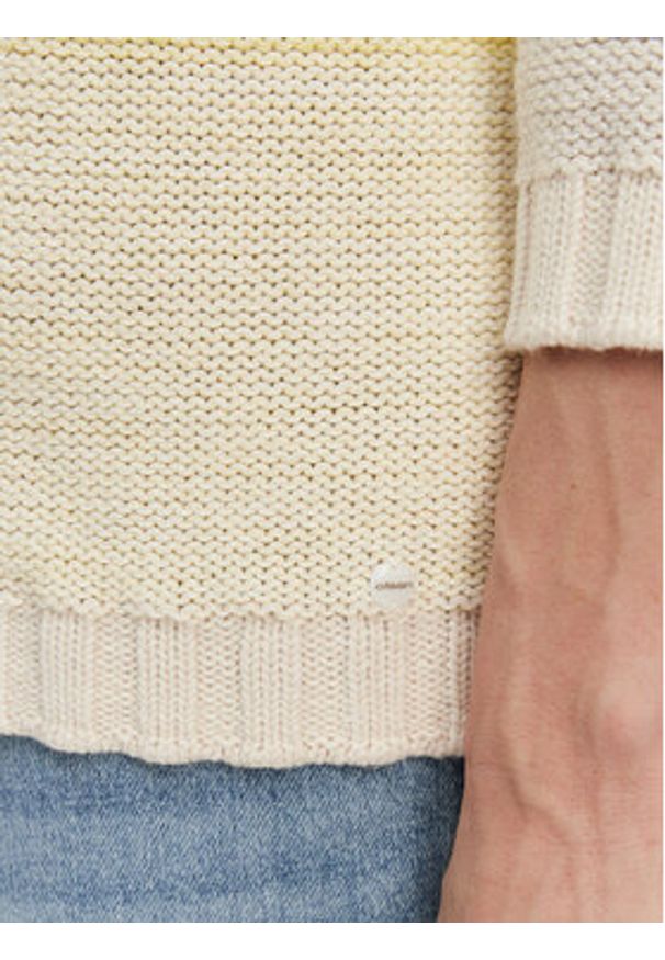Olsen Sweter 11004051 Beżowy Regular Fit. Kolor: beżowy. Materiał: bawełna