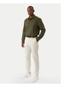 Calvin Klein Koszula LV04LB148G Khaki Slim Fit. Kolor: brązowy. Materiał: bawełna #2