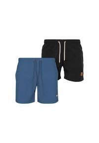 Szorty Urban Classics Block (x2). Kolor: niebieski, wielokolorowy, czarny. Materiał: poliester. Długość: krótkie. Sezon: lato #1
