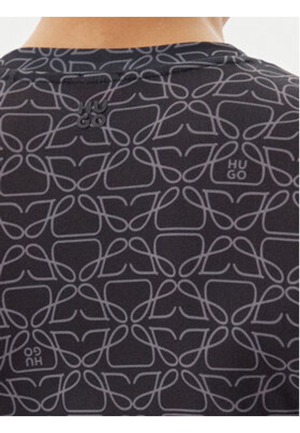 Hugo - HUGO Bluzka Diralina_10 50542422 Czarny Slim Fit. Kolor: czarny. Materiał: syntetyk