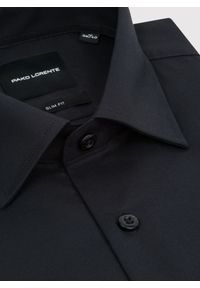 Pako Lorente - PAKO LORENTE - Czarna koszula męska. Kolor: czarny, biały. Materiał: bawełna. Długość rękawa: długi rękaw. Długość: długie #3