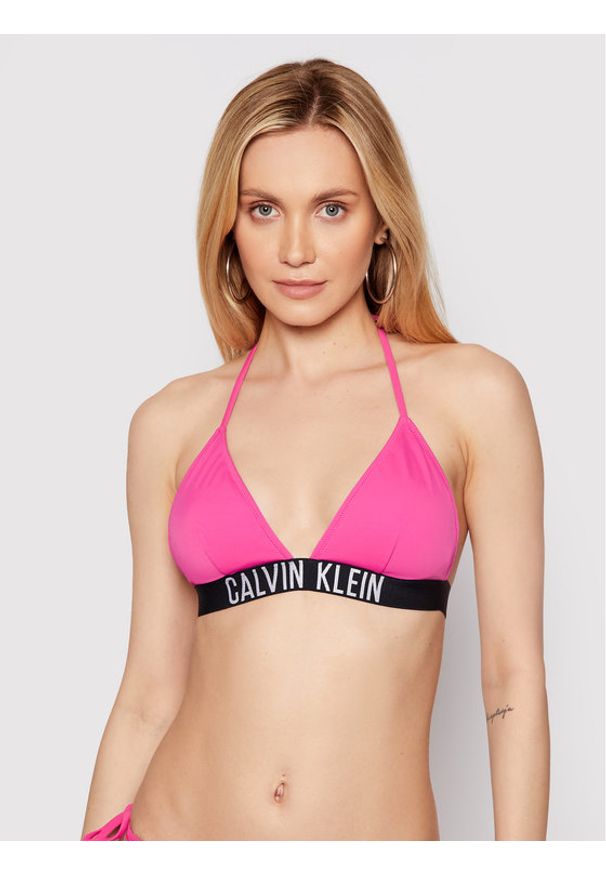 Calvin Klein Swimwear Góra od bikini KW0KW01224 Różowy. Kolor: różowy. Materiał: syntetyk