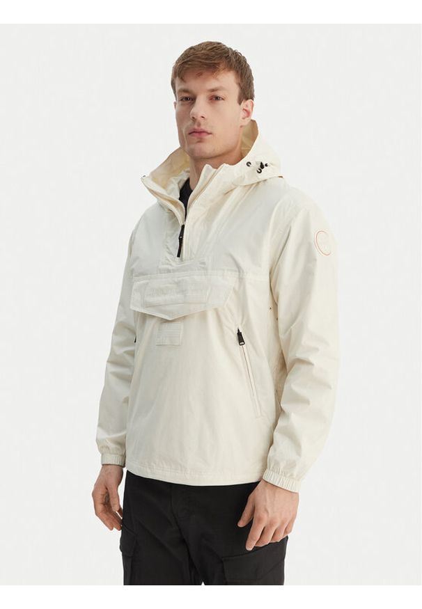 Napapijri Kurtka anorak RF Next WB NP0A4FI3 Écru Loose Fit. Materiał: syntetyk