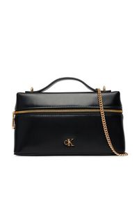 Calvin Klein Torebka Ck Beauty Case On Chain LV04F1134G Czarny. Kolor: czarny. Materiał: skórzane #4