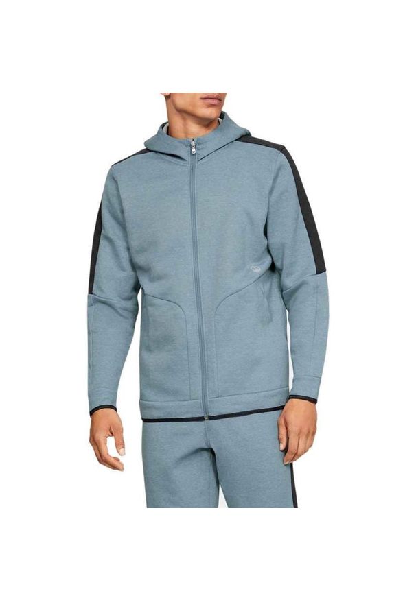 Bluza treningowa męska Under Armour Athlete Recovery. Kolor: niebieski. Materiał: poliester, bawełna