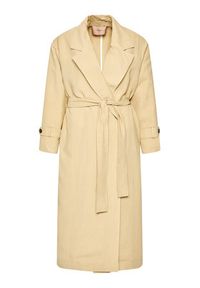 TwinSet - TWINSET Trencz 211TT2580 Beżowy Regular Fit. Kolor: beżowy. Materiał: wiskoza #4