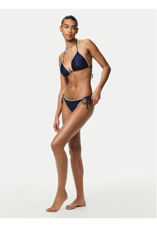 Pieces Dół od bikini Luva 17156771 Granatowy. Kolor: niebieski. Materiał: syntetyk
