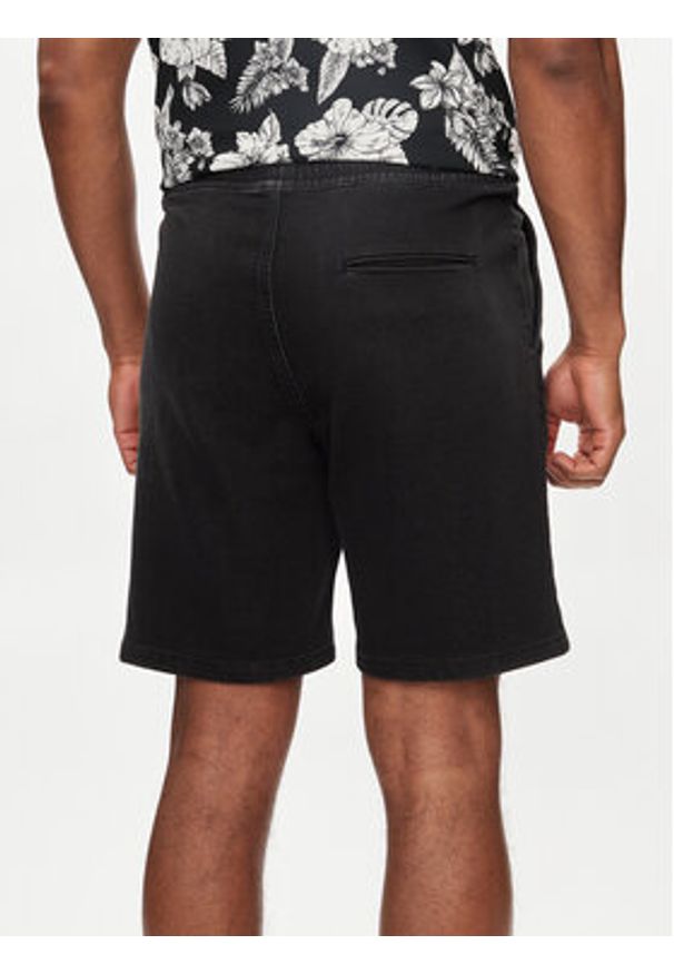 Jack & Jones Szorty jeansowe Chris 12249165 Czarny Relaxed Fit. Kolor: czarny. Materiał: bawełna