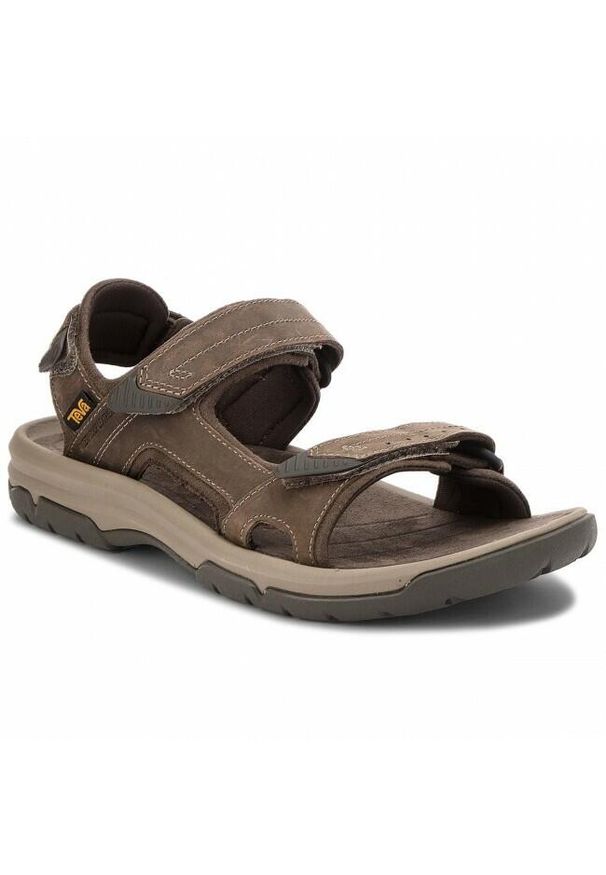 Buty do chodzenia męskie Teva Langdon. Zapięcie: rzepy. Kolor: brązowy. Materiał: materiał. Sport: turystyka piesza