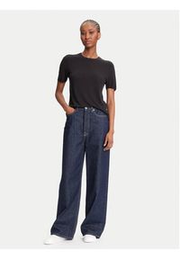 Calvin Klein Sweter LV044A307G Czarny Regular Fit. Kolor: czarny. Materiał: wiskoza #3