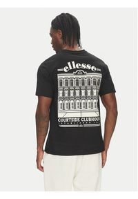 Ellesse T-Shirt Courtside SHZ21991 Czarny Regular Fit. Kolor: czarny. Materiał: bawełna #3