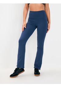 Sinsay - Legginsy flare GYM HARD - granatowy. Kolor: niebieski