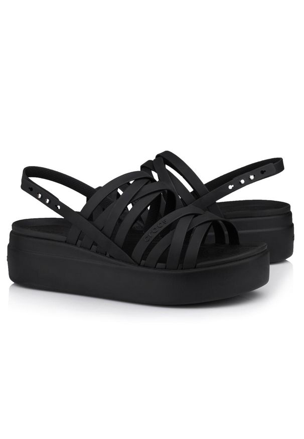 Damskie sandały na platformie Crocs Crocband Platform. Kolor: czarny. Obcas: na platformie