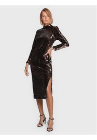 Ted Baker Sukienka koktajlowa Brookly 265512 Brązowy Slim Fit. Kolor: brązowy. Materiał: syntetyk. Styl: wizytowy #1