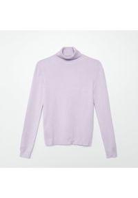 Cropp - Gładki sweter z golfem - Fioletowy. Typ kołnierza: golf. Kolor: fioletowy. Wzór: gładki #1