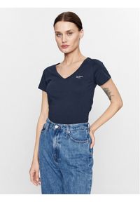 Pepe Jeans T-Shirt Corine PL505305 Granatowy Regular Fit. Kolor: niebieski. Materiał: bawełna #1