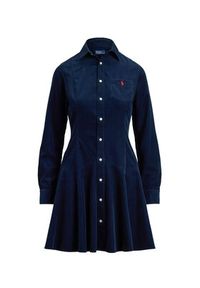 Polo Ralph Lauren Sukienka koszulowa 211972069004 Granatowy Regular Fit. Typ kołnierza: polo. Kolor: niebieski. Materiał: bawełna. Typ sukienki: koszulowe