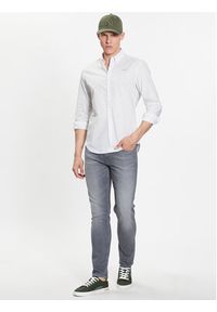 Pepe Jeans Koszula PM308023 Biały Slim Fit. Kolor: biały. Materiał: bawełna