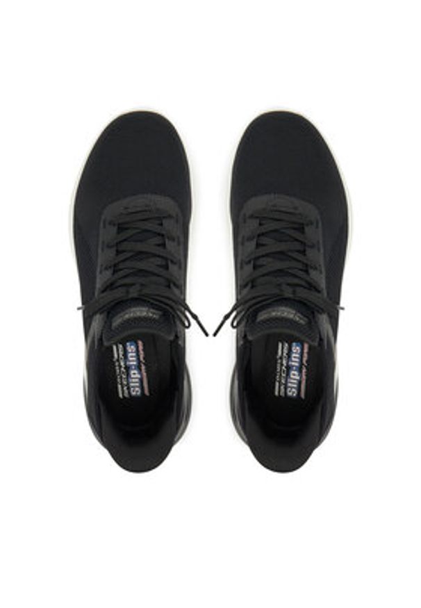 skechers - Skechers Sneakersy Bobs Arc Waves 2.0- 118317/BLK Czarny. Kolor: czarny. Materiał: materiał