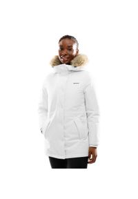 SIROKO - Damska ocieplana parka Lifestyle Siroko Abisko. Kolor: biały. Materiał: futro. Sezon: zima #1