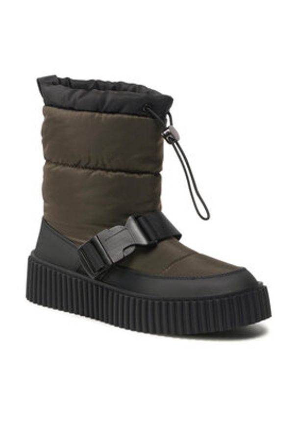 Jenny Fairy Śniegowce H17125Y-1 Khaki. Kolor: brązowy. Materiał: materiał