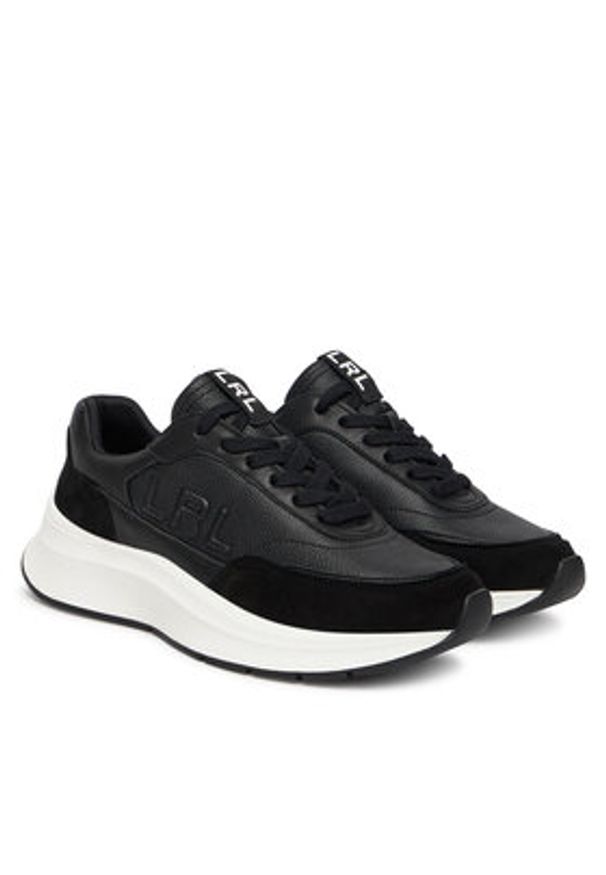 Lauren Ralph Lauren - LAUREN RALPH LAUREN Sneakersy 802974376002 Czarny. Kolor: czarny. Materiał: skóra