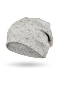 Czapka zimowa Peterson PTN HAT-04 szara. Kolor: szary. Materiał: dzianina. Wzór: aplikacja. Sezon: zima
