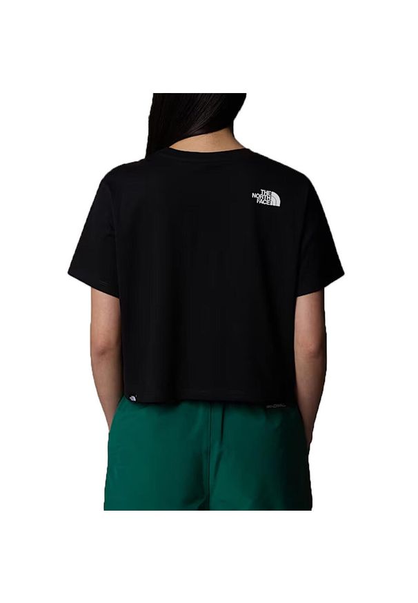 The North Face Koszulka Simple Dome Cropped Slim Nf0A87U4Jk3. Kolor: czarny. Długość rękawa: krótki rękaw. Długość: krótkie