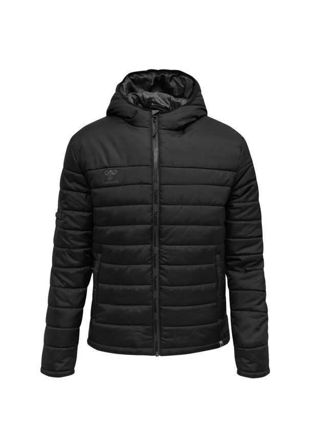 Kurtka męska Hummel North Quilted Hood Jacket czarna. Typ kołnierza: kaptur. Kolor: czarny, szary, brązowy, wielokolorowy. Sezon: zima