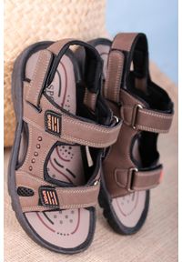Casu - Brązowe sandały na rzepy casu w2212. Zapięcie: rzepy. Kolor: brązowy #2