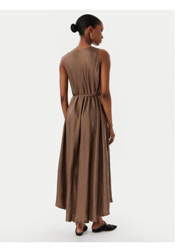 Marella Sukienka letnia Alcool 2613221015 Beżowy Regular Fit. Kolor: beżowy. Materiał: acetat. Sezon: lato