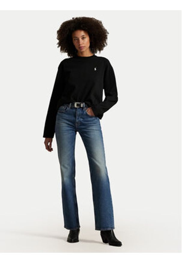 Polo Ralph Lauren Bluzka 211967105002 Czarny Straight Fit. Typ kołnierza: polo. Kolor: czarny. Materiał: bawełna