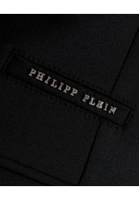 Philipp Plein - PHILIPP PLEIN - Czarna marynarka z kołnierzem w panterkę. Kolor: czarny. Materiał: wełna, tkanina, wiskoza. Wzór: motyw zwierzęcy. Styl: elegancki #4