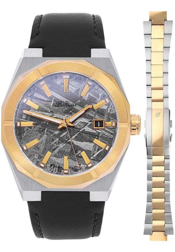 BALTICUS - Zegarek męski Balticus BLT-BALSDNMBCD-P czarny. Kolor: czarny