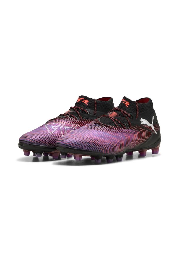 Puma - Damskie buty piłkarskie FUTURE 8 ULTIMATE AG PUMA Black White Glowing Red. Kolor: czerwony, biały, wielokolorowy, czarny. Sport: piłka nożna