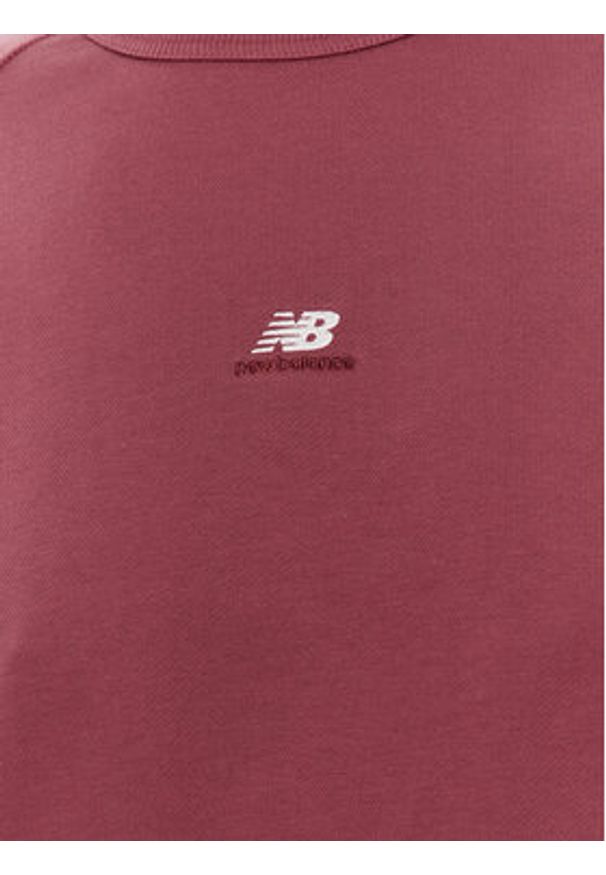 New Balance Bluza WT31500 Bordowy Oversize. Kolor: czerwony. Materiał: bawełna
