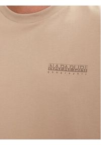 Napapijri T-Shirt Albula NP0A4I34 Beżowy Relaxed Fit. Kolor: beżowy. Materiał: bawełna #5