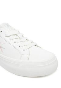 Calvin Klein Jeans Sneakersy Vulc Flatf Lth Logo Tag YW0YW01873 Biały. Kolor: biały. Materiał: skóra #3