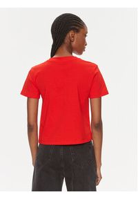 Calvin Klein Jeans T-Shirt Monologo Baby Tee J20J223113 Czerwony Slim Fit. Kolor: czerwony. Materiał: bawełna #2