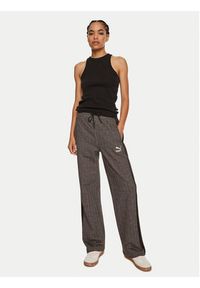 Puma Spodnie dresowe T7 High Waist Track 626798 01 Szary Regular Fit. Stan: podwyższony. Kolor: szary. Materiał: materiał, bawełna