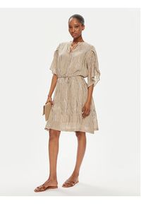 Bruuns Bazaar Sukienka koszulowa Parez BBW3953 Beżowy Regular Fit. Kolor: beżowy. Materiał: wiskoza. Typ sukienki: koszulowe #3