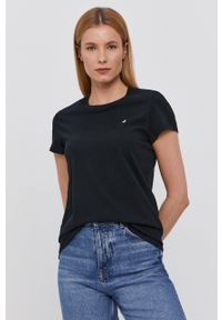 Volcom T-shirt damski kolor czarny. Okazja: na co dzień. Kolor: czarny. Materiał: bawełna, materiał, dzianina. Styl: casual #5