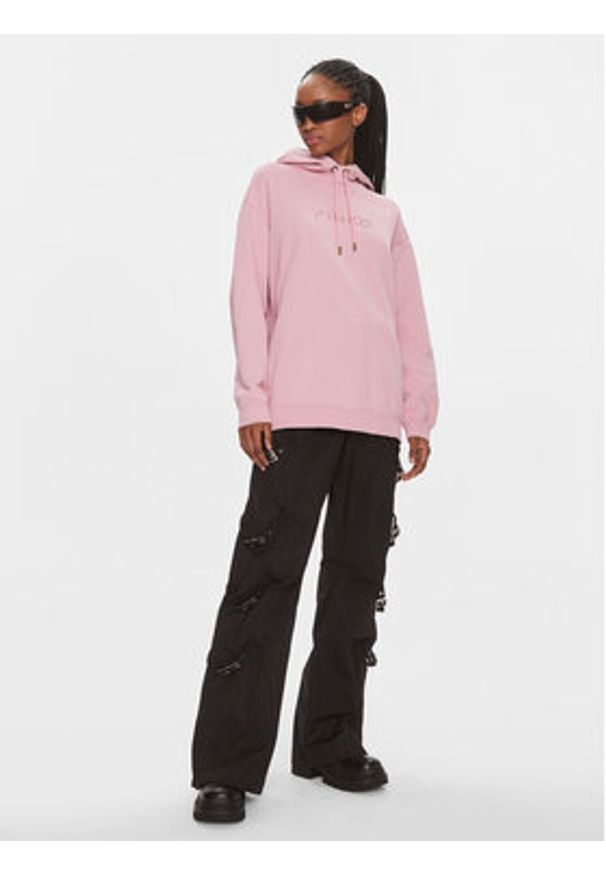 Pinko Bluza Skype 101685 A1N7 Różowy Relaxed Fit. Kolor: różowy. Materiał: bawełna