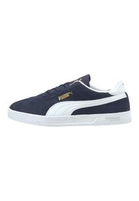 Puma - Męskie Zamszowe Buty Sportowe Club. Kolor: niebieski, wielokolorowy, biały. Materiał: zamsz. Sport: turystyka piesza