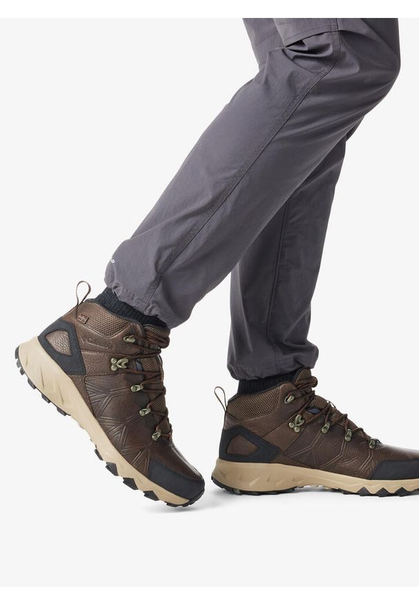 columbia - Buty turystyczne męskie Columbia Peakfreak II Mid Outdry Leather. Kolor: brązowy