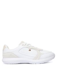 TOMMY HILFIGER - Tommy Hilfiger Sneakersy Light Runner FW0FW09409 Biały. Kolor: biały. Materiał: skóra #1