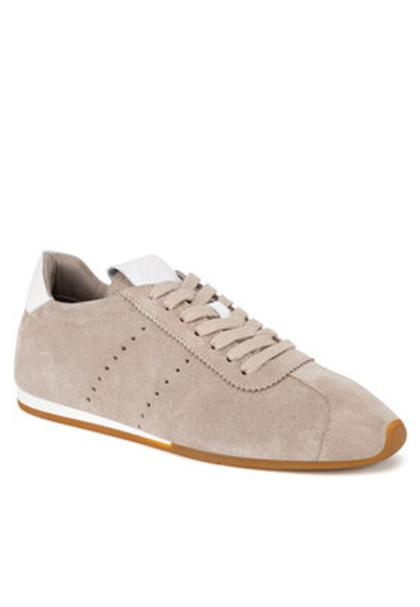 Gino Rossi Sneakersy AYA-110125 Beżowy. Kolor: beżowy. Materiał: zamsz, skóra