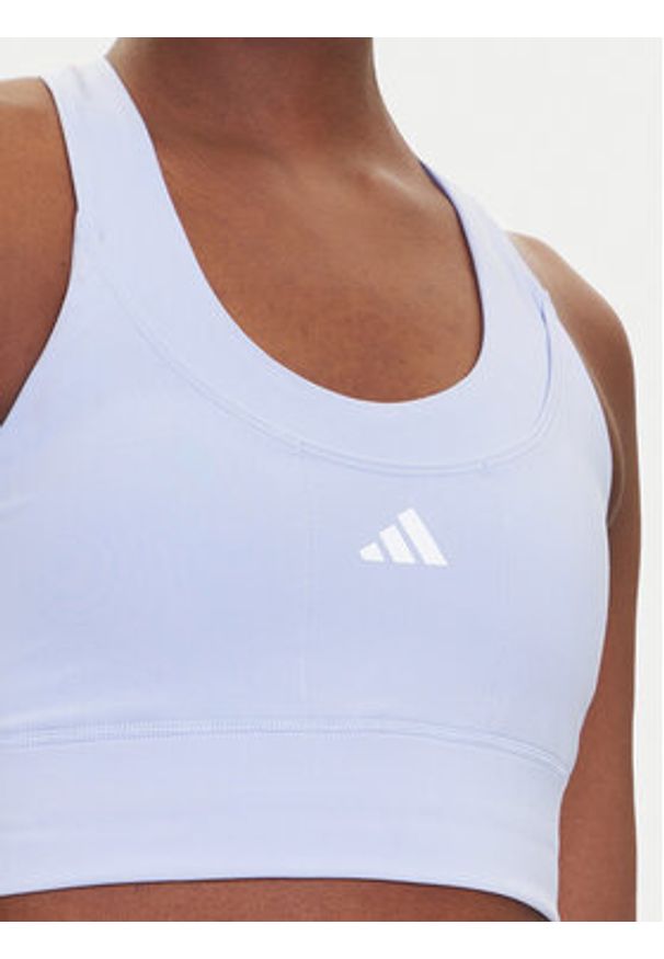 Adidas - adidas Biustonosz sportowy Run Pocket JI5991 Fioletowy Slim Fit. Kolor: fioletowy. Materiał: syntetyk. Sport: bieganie